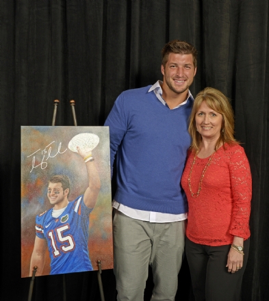 Tim Tebow portrait autograph